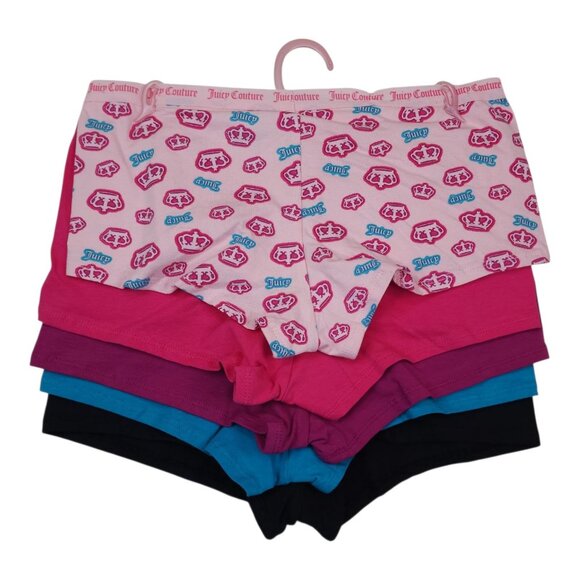 Juicy Couture Intimates 5 Pack Large Boyshort Panties Underwear Multicolor - Picture 2 of 10